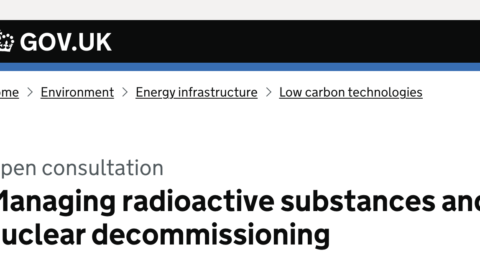 Open consultation Managing radioactive substances and nuclear decommissioning