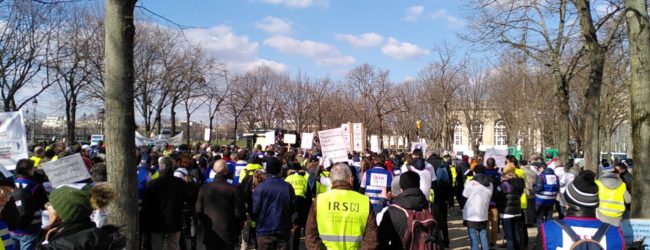 IRSN workers demonstration 28 February