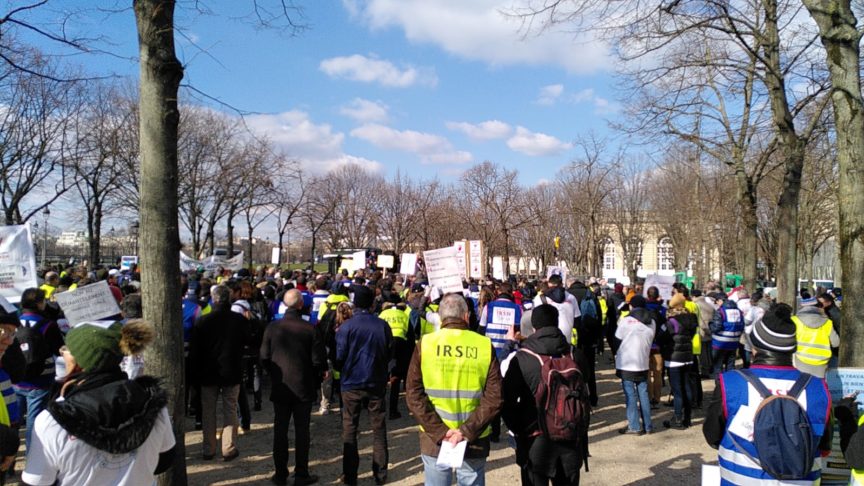 IRSN workers demonstration 28 February